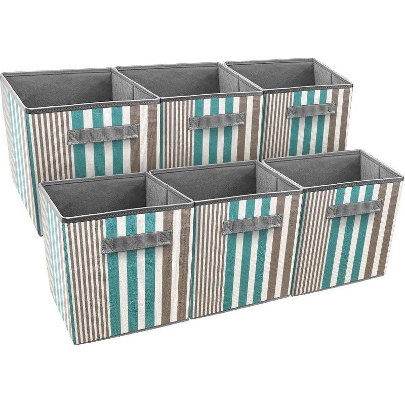 Sorbus 11 Inch Cube Storage Organizer Bins - 6 Pack