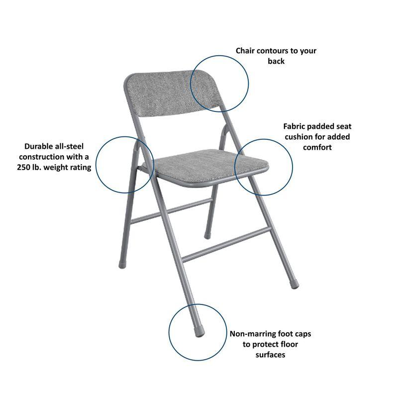 COSCO 5-Piece Folding Fabric Dining Set & 34" Vinyl Card Table
