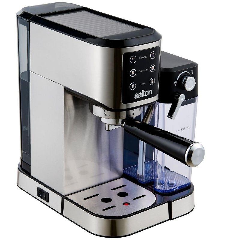 Salton Salton 3-in-1 Espresso, Cappuccino & Latte Machine with Milk Removable Container
