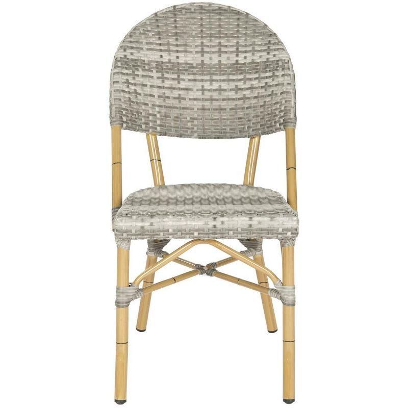 Tropical Flair Gray PE Wicker and Faux Bamboo Side Chairs (Set of 2)