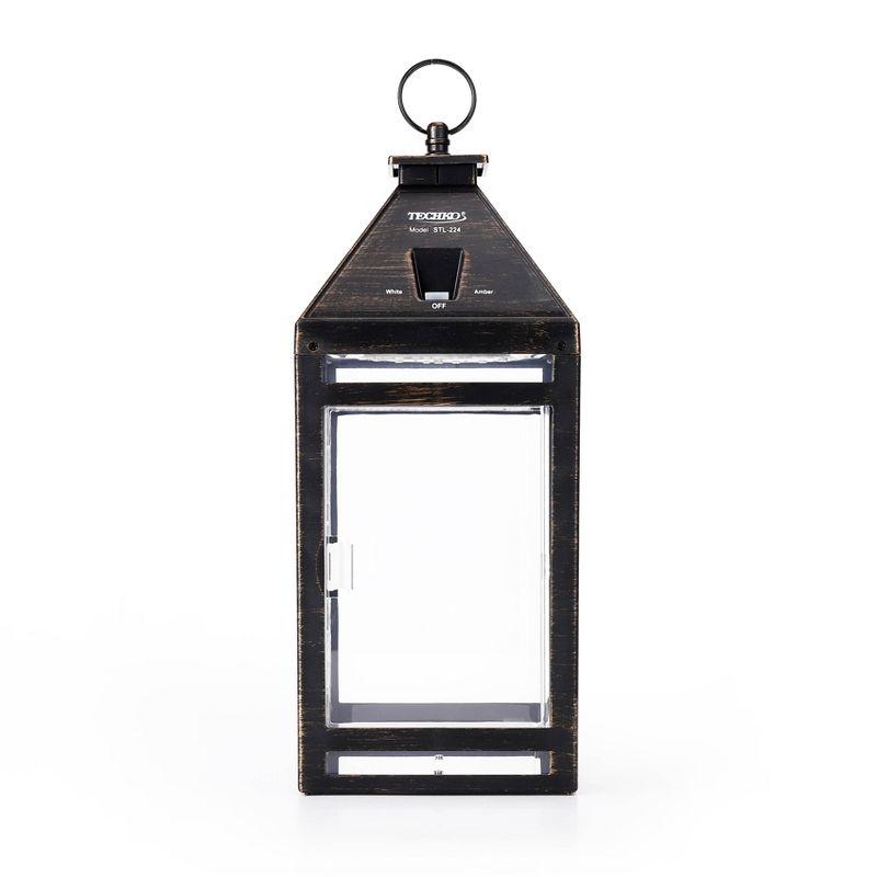 Techko 12.88 Outdoor Vintage Solar LED Lantern with Auto Dawn-to-Dusk Sensor