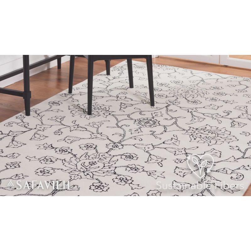Jardin JAR730 Hand Tufted Area Rug - Ivory/Rust - 3'x5' - Safavieh.