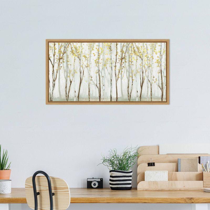 Amanti Art 27"x14" Long landscape by Allison Pearce Framed Canvas Wall Art Print: Modern Style, Polystyrene Frame