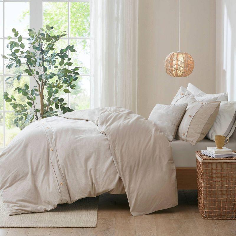 Modern Farmhouse King/Cal King Organic Cotton Comforter Set