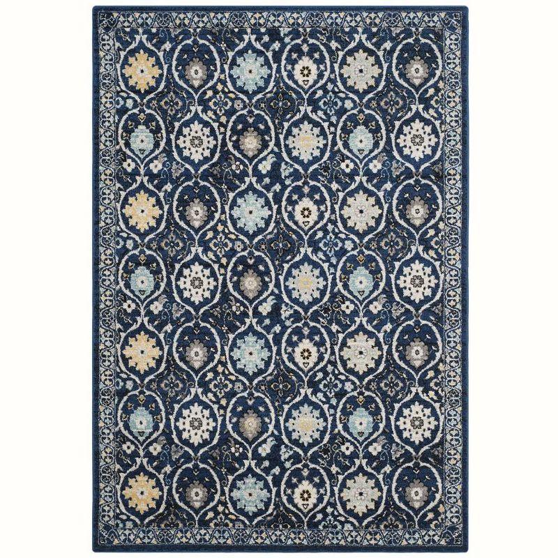 Evoke EVK210 Power Loomed Area Rug - Royal/Ivory - 6'7"x9' - Safavieh.