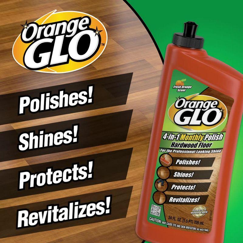 Orange Glo 4-in-1 Monthly Hardwood Floor Polish Orange Scent - 24 fl oz