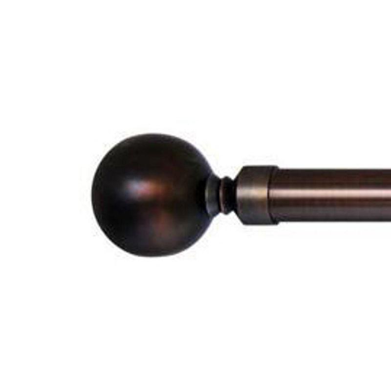 Versailles LX01 Ball Finial Rod Set 86/144" Antique Bronze/Brown