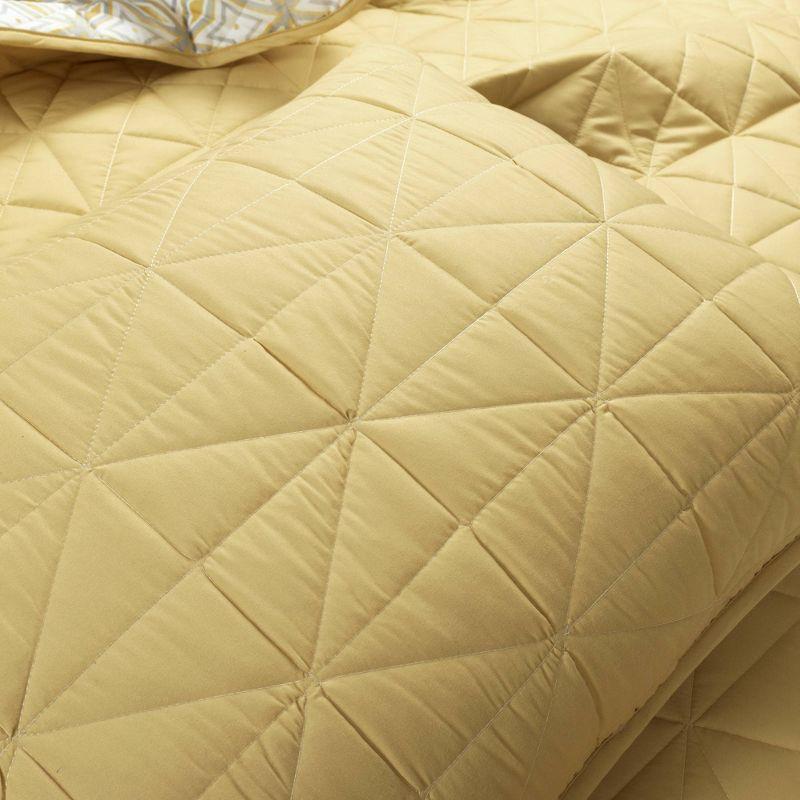 Lush Decor Mid Century Modern Geo Yellow Quilt