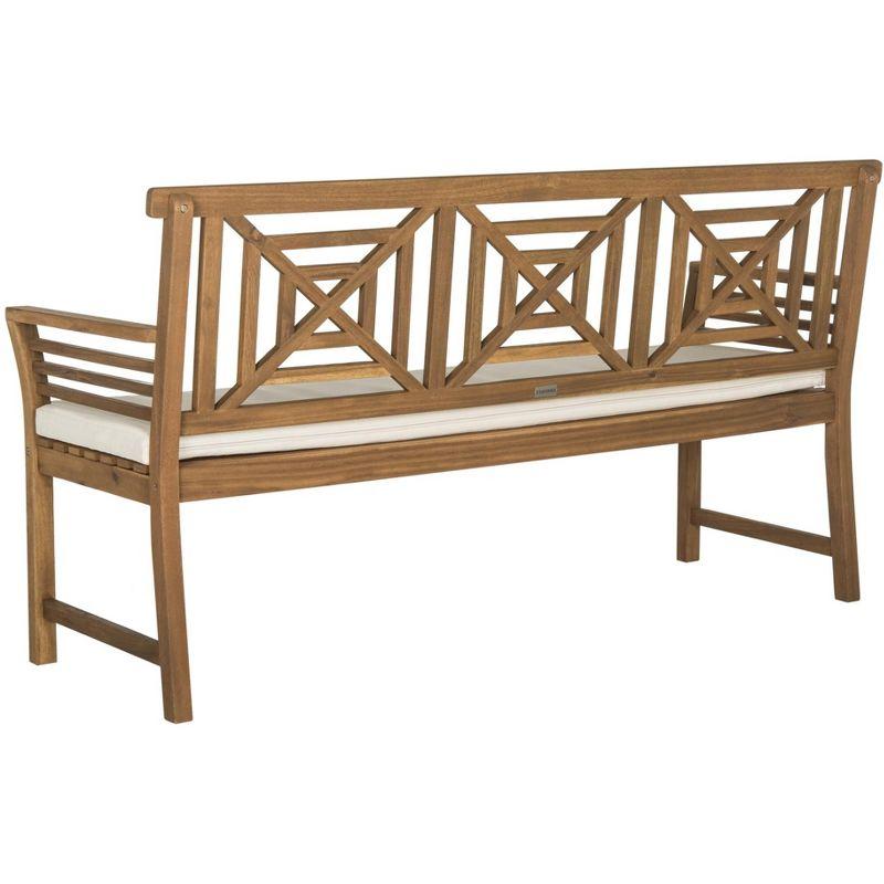 Del Mar 3 Seat Bench - Outdoor - PAT6737 - Natural/Beige - Safavieh