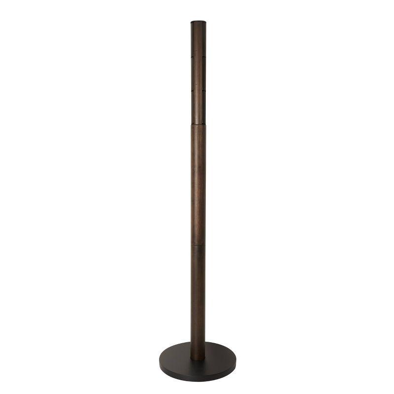 Flapper Sleek Black/Walnut 9-Hook Freestanding Coat Rack