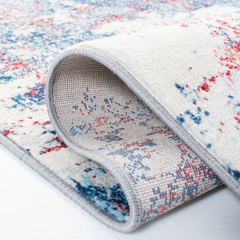 Brentwood BNT822 Power Loomed Area Rug - Navy/Red - 5'3"x7'6" - Safavieh.