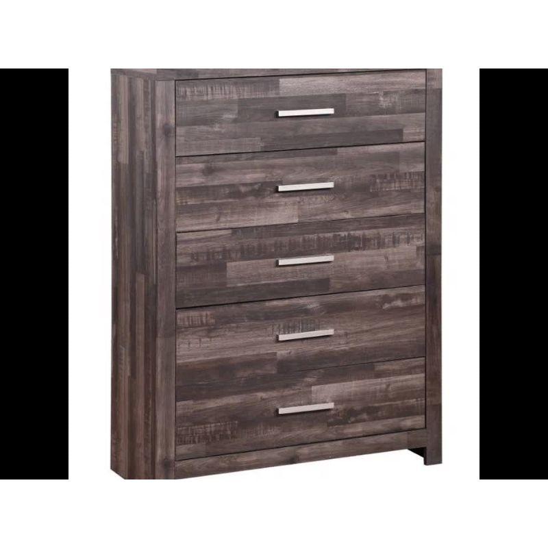 34" Juniper Chest Dark Cherry - Acme Furniture: 5-Drawer Wood Storage for All Ages, No Assembly Required