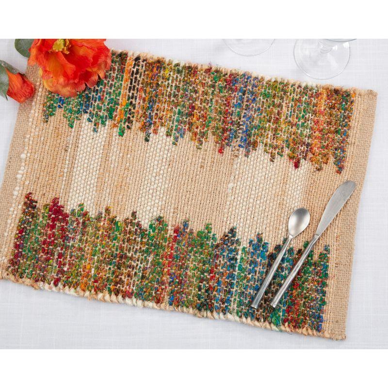 55% Jute - 45% Recycled Cotton No Pattern Rectangle Placemat