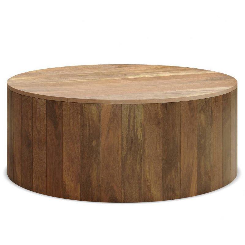 Vivenne Mango Wood Drum Coffee Table