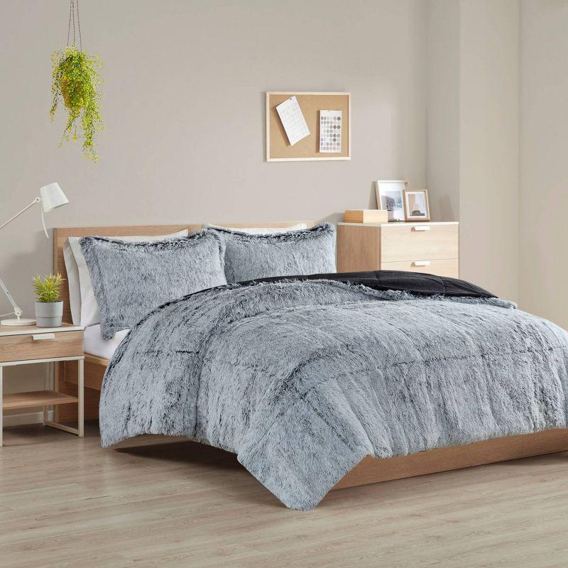 Malea Shaggy Faux Fur Comforter Mini Set