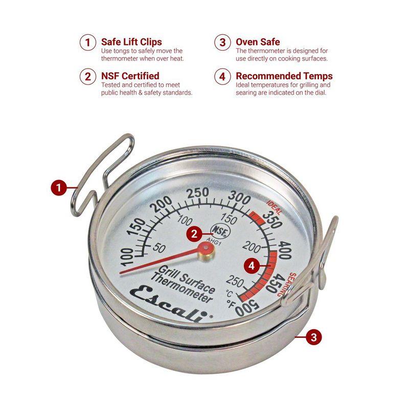 Escali Grill Surface Thermometer 2.25 Inch Dial