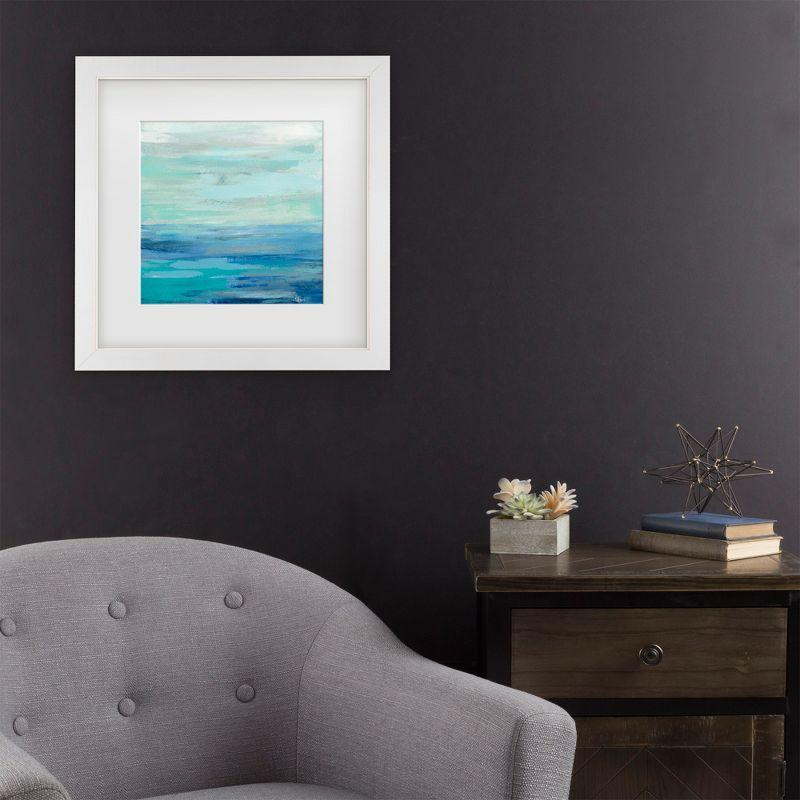 Trademark Fine Art -Silvia Vassileva 'Sunset Beach Ii No Orange' Matted Framed Art