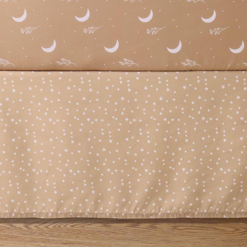 The Peanutshell Crib Bedding Set for Baby Boys and Girls, Boho Celestial, 3 Pieces