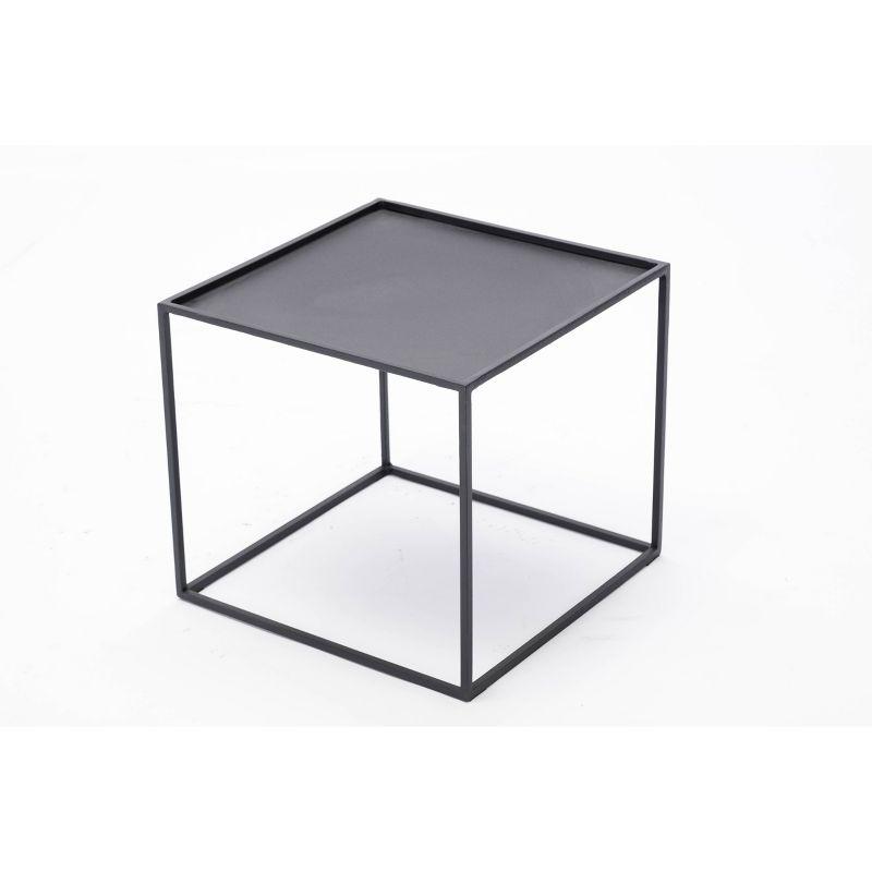 Burnham Home Highlands Side Table Dark Gray - Boraam: Oak Wood, Removable Tray Top, No Assembly Required