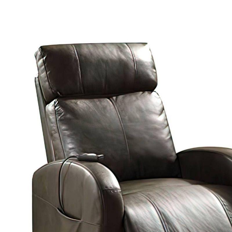 42" Ricardo PU Power Lift Recliner Brown - Acme Furniture: Easy-Operate, Kneading Massage, Comfort Style