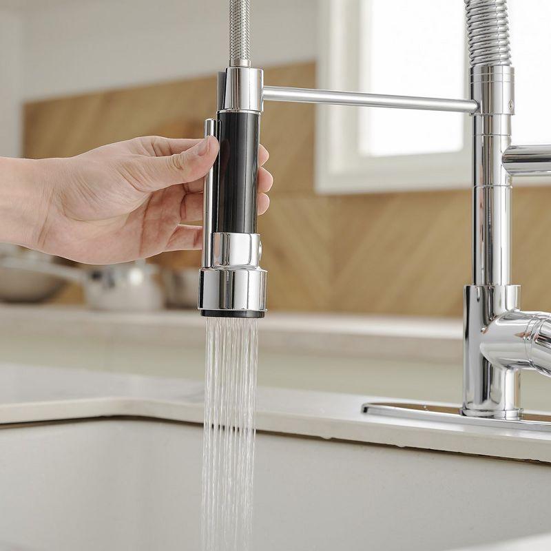 Pull Down Single Handle Kitchen Faucet with Accessories