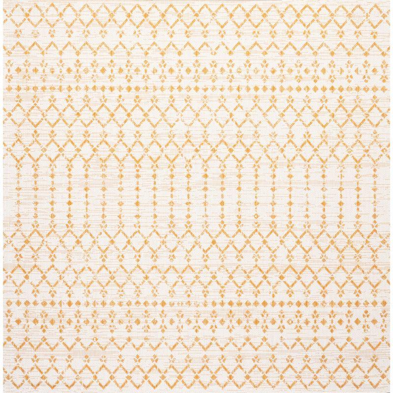 Ourika Moroccan Geometric Textured Weave Indoor/Outdoor Area Rug - JONATHAN Y