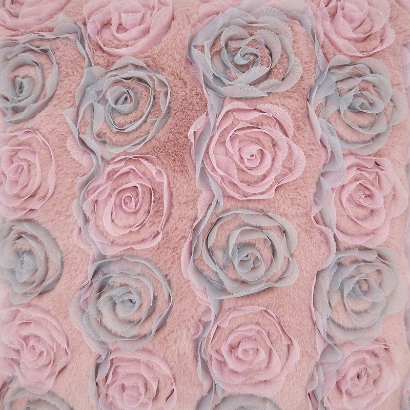 Charming Rose Wedding Cake Textured Polyester Pillow Cover