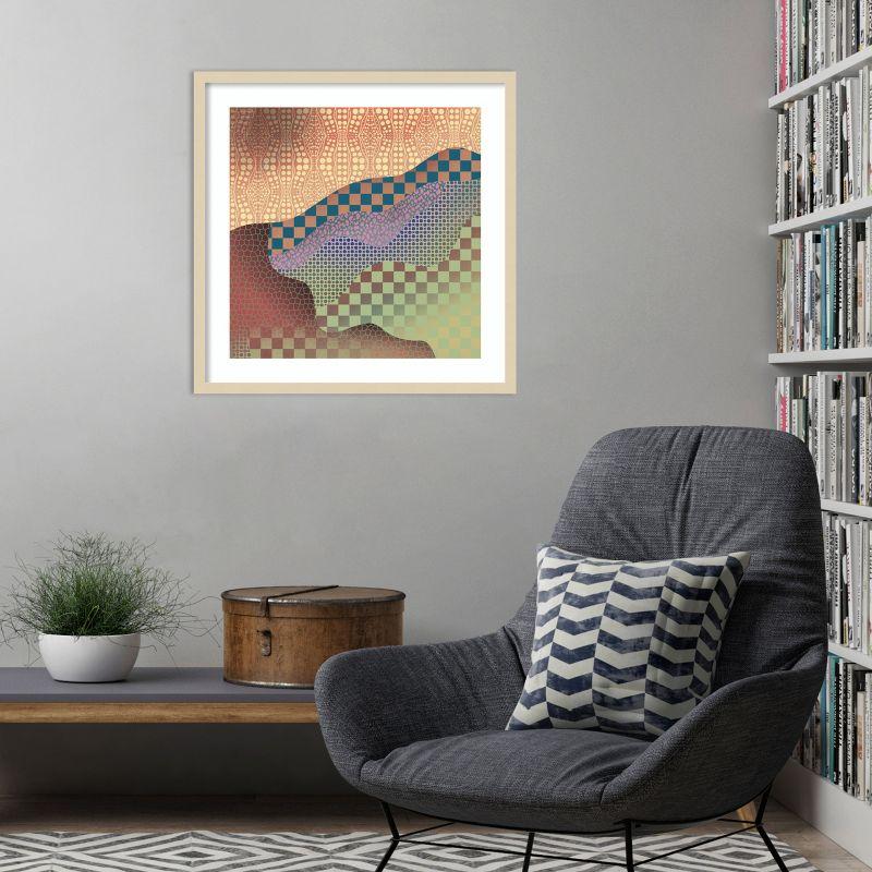 Amanti Art Aboriginal Pattern Collage by Little Dean Wood Framed Wall Art Print