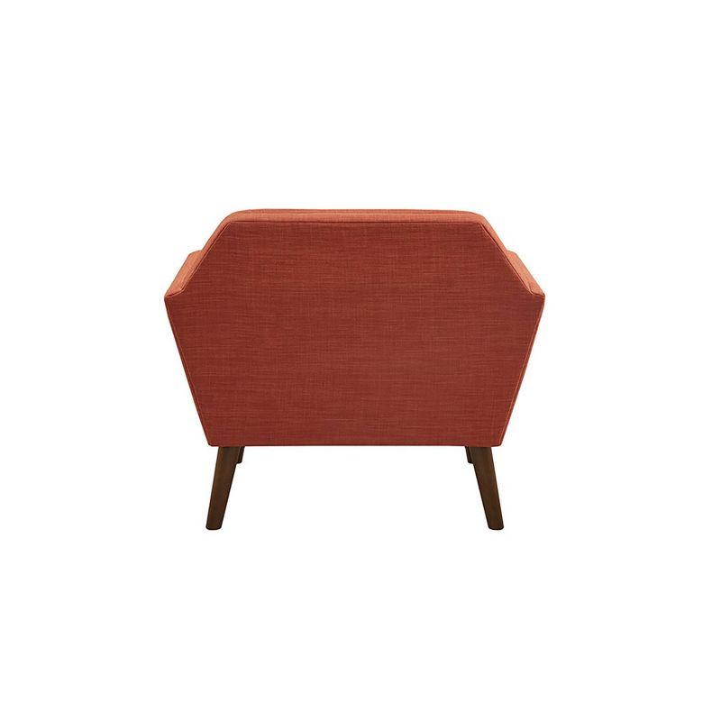 Newport Lounge Chair Spice - Ink+Ivy: Mid-Century Design, Button Tufted, Pecan Wood Legs