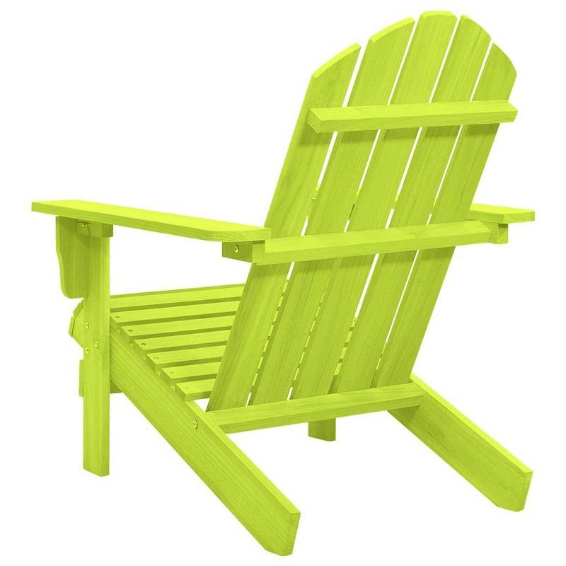 vidaXL Patio Adirondack Chair, Solid Fir Wood, Green