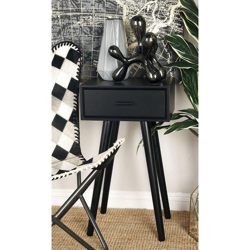 Modern Drawer Wooden Accent Table Black - Olivia & May: Compact Entryway Furniture, Single Storage