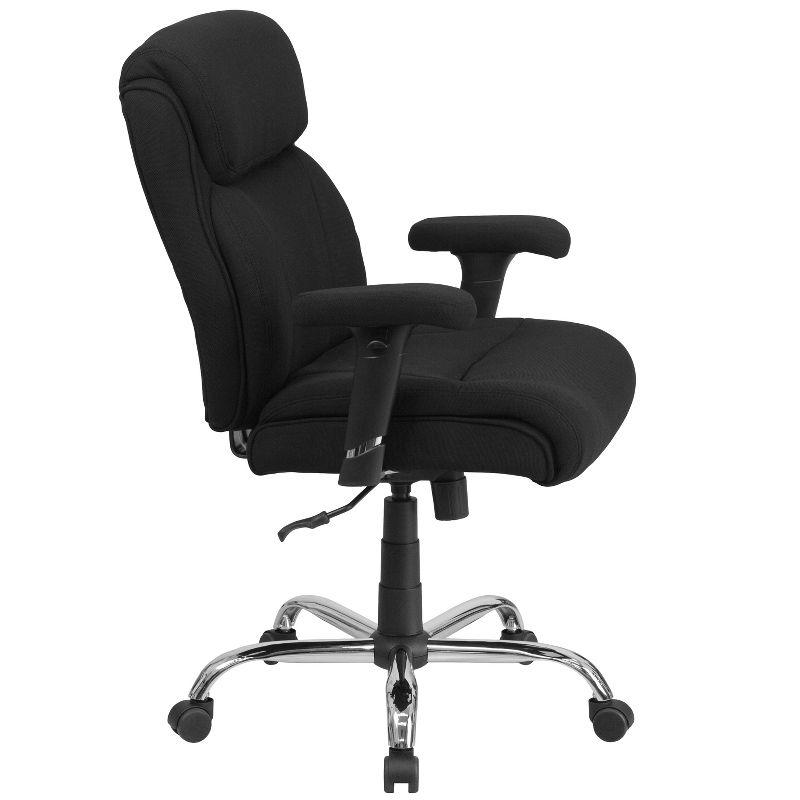 Black Ergonomic Swivel Office Chair with Adjustable Arms