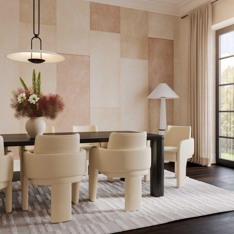 Leo Performance Vegan Leather Dining Chair Black 23.6"W x 22.2"D x 29.2"H