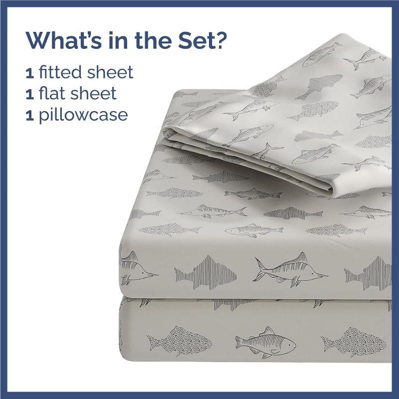 CGK Linens 4 Piece Kids Microfiber Sheet Set - Wrinkle Free - Cute, Cozy, Soft