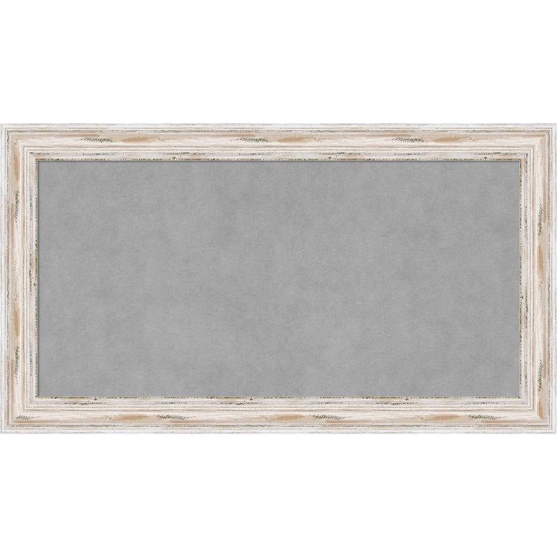 Amanti Art Alexandria White Wash Narrow Framed Magnetic Board 27 x 15 in.
