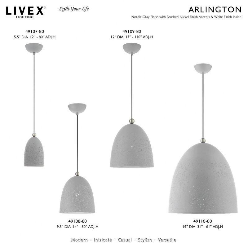Livex Lighting Arlington 1 - Light Pendant in  Nordic Gray