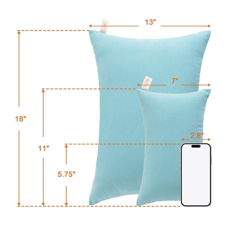 Down Alternative Toddler Pillows, Machine Washable Soft Travel Small Pillows, 13x18 Inches, White - NTBAY