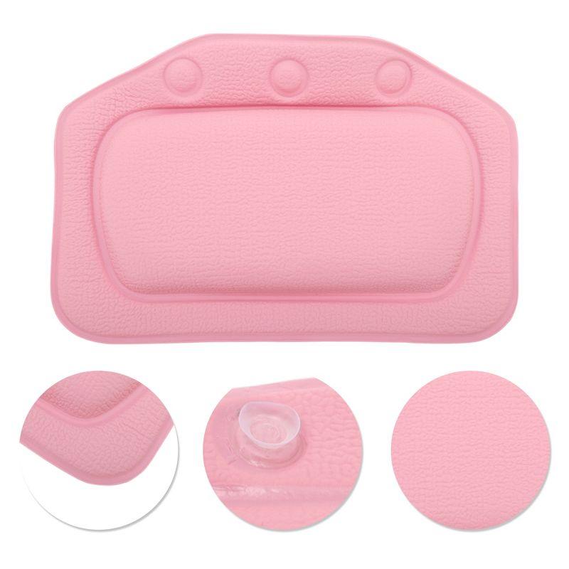 Unique Bargains Soft Bath Pillow Pink 1 Pc