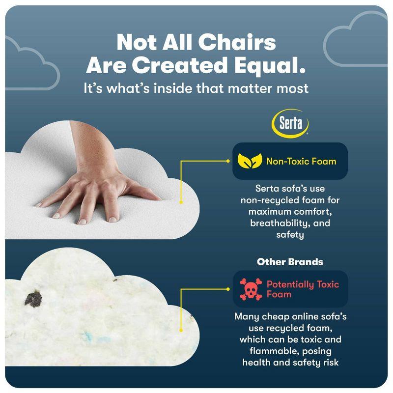 Serta Works Executive Office Chair American Beige: Upholstered, Adjustable, Ergonomic with Padded Back & Seat