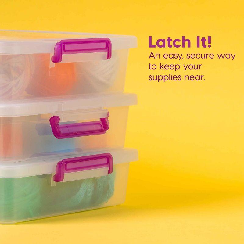 IRIS USA Modular Stackable Plastic Storage Container with Secure Buckle-up Lid