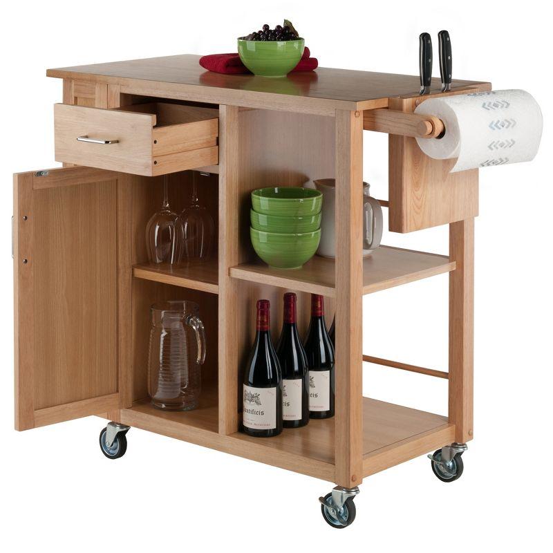 Skyline Decor Douglas 35.63'' H x 42.52'' W Utility Cart with Wheels
