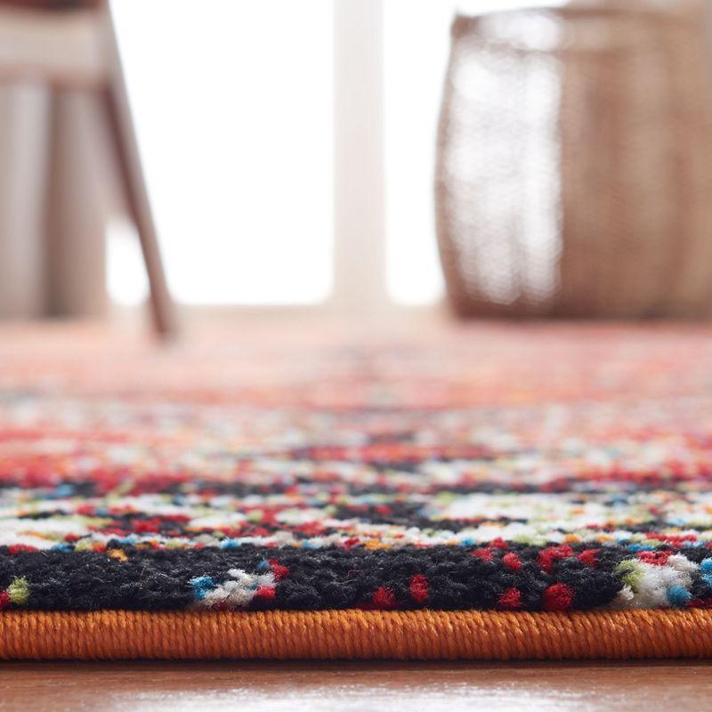 Vintage Hamadan VTH293 Power Loomed Area Rug - Orange/Red - 6'7"x6'7" - Safavieh.