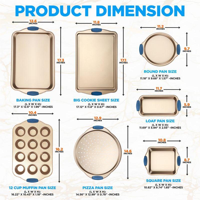 Nutrichef 8 Piece Non-Stick Steel Bakeware Set & Reviews | Wayfair