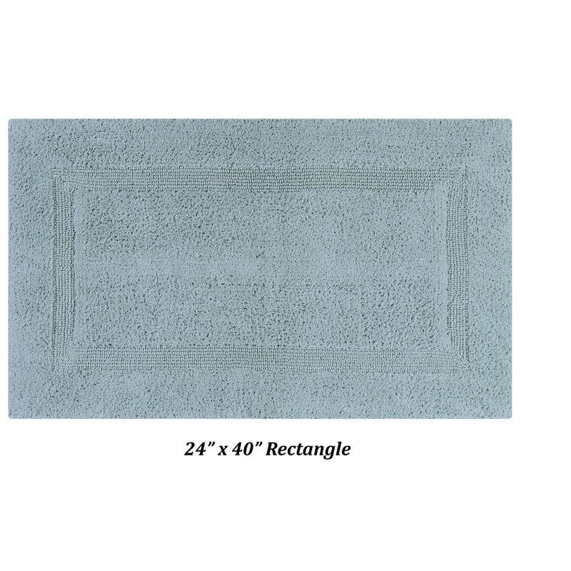 Better Trends Lux 100% Cotton Tufted Solid Reversible Bath Rug 24" x 40" Rectangle - Blue