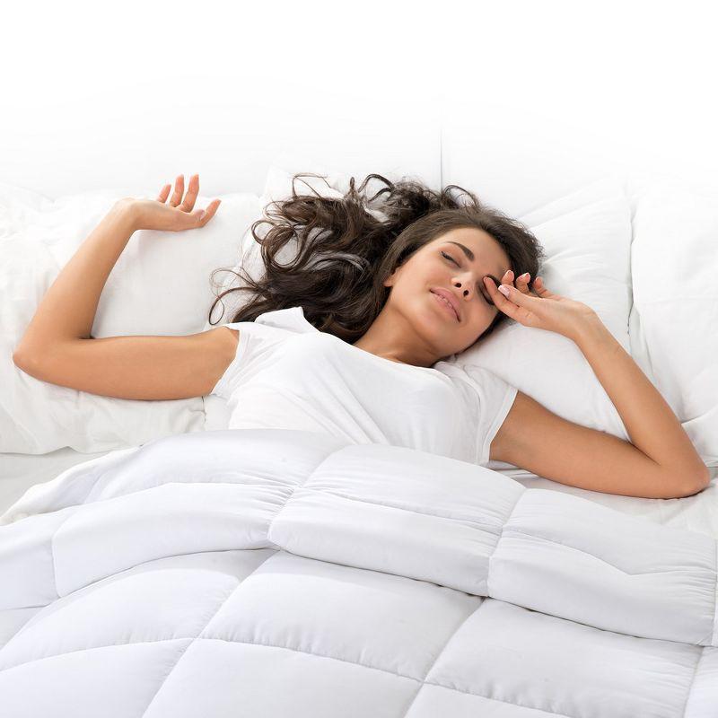 Cheer Collection Luxurious Down Alternative All Season Comforter (White) (King)