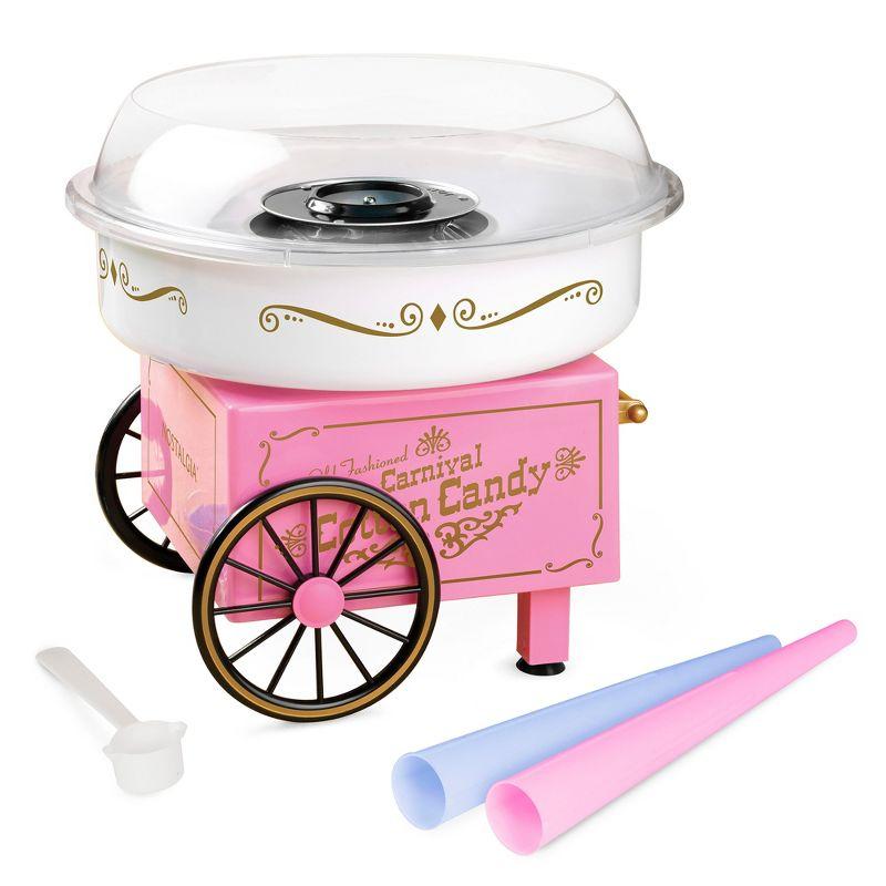 Nostalgia Nostalgia Retro Countertop Cotton Candy Machine, Includes 2 Reusable Cones & Scoop