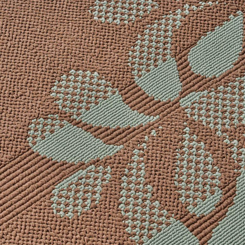 5' x 8' Henley Floral Outdoor Rug Brown/Blue - Christopher Knight Home: Vintage Style, Stain-Resistant, Loomed Polypropylene