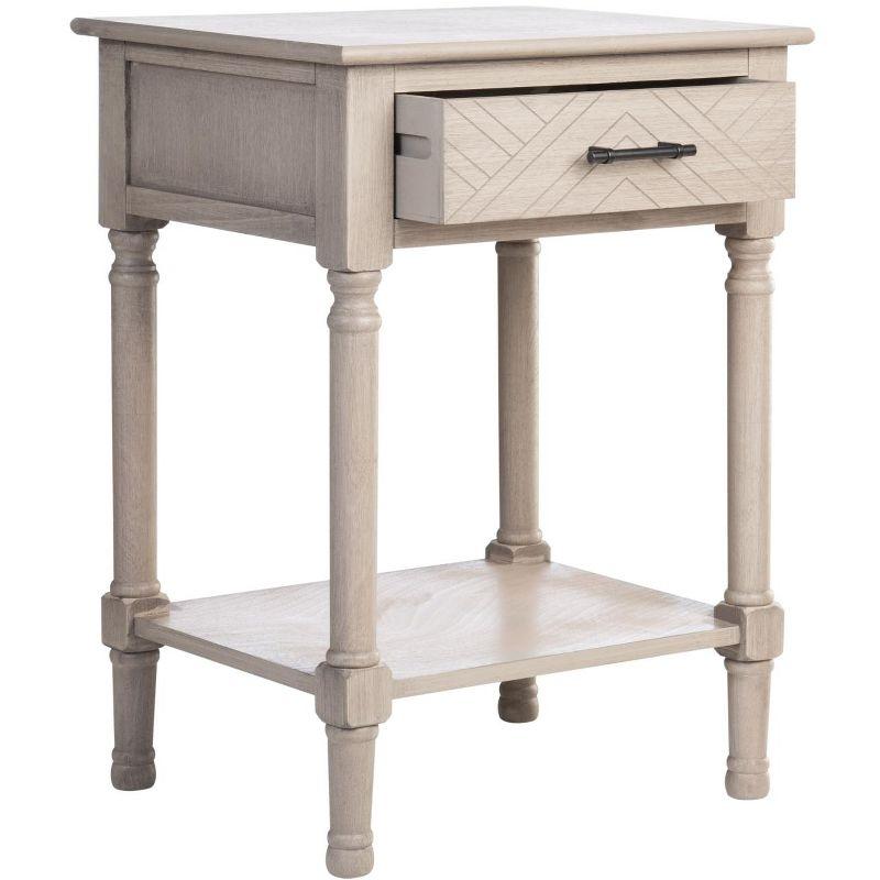 Peyton 1 Drawer Accent Table - Greige - Safavieh
