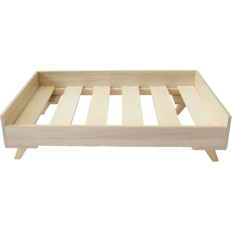 Small Light Wood Elevated Outdoor Dog Bed Frame