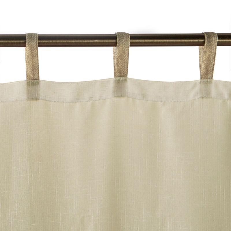Gracie Oaks Janig Solid Sheer Tab Top Single Indoor/Outdoor Curtain Panel